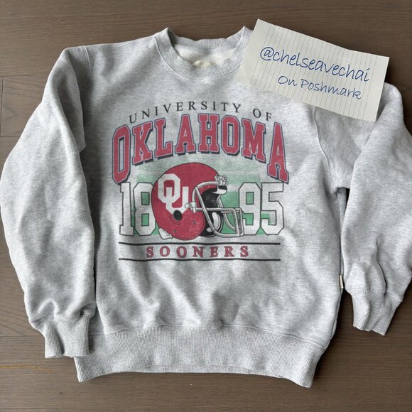 Vintage University of Oklahoma Shirt NCAA Oklahoma Sooners Football Sweatshirt - Picture 1 of 2